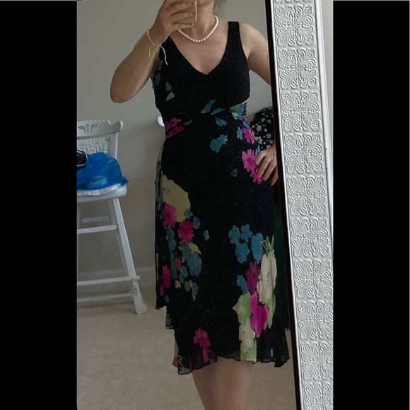 Silk dress Jones New York, size 4. New without tag - Picture 5 of 8